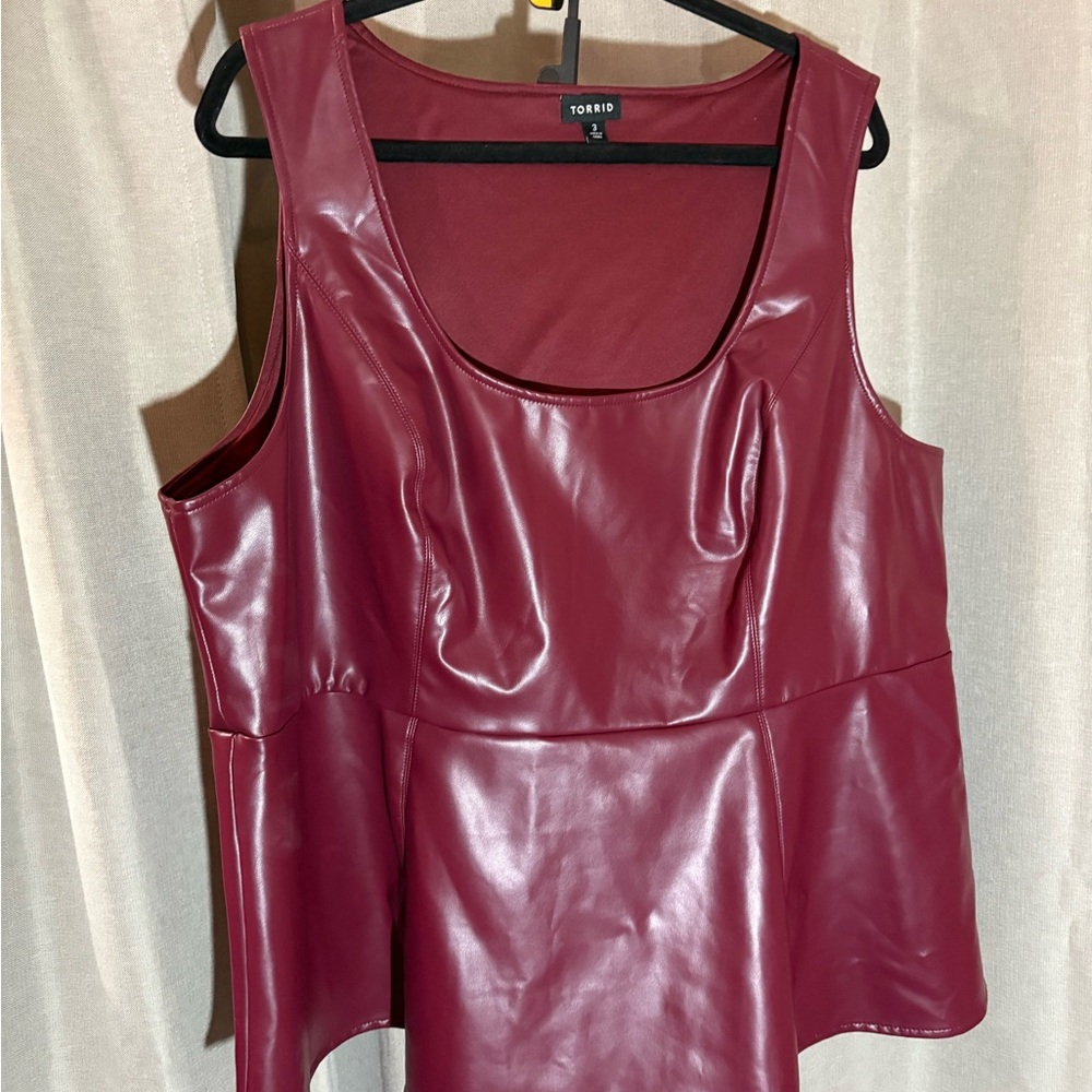 Torrid Red Peplum Tank Top